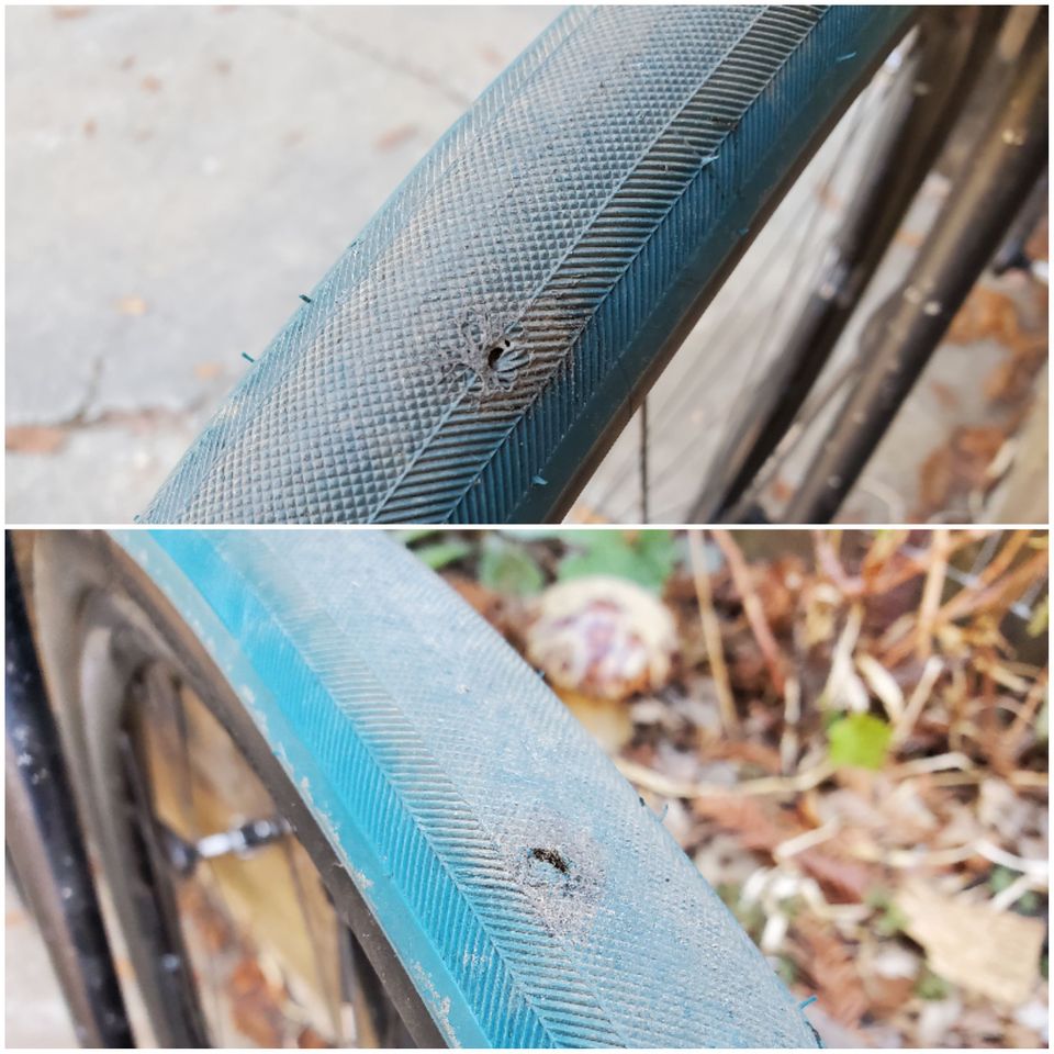 Patching holes in tubeless tyres